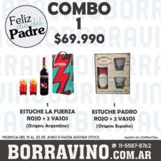COMBO 01  ESTUCHES: PADRO & CO ROJO (1) + LA FZA ROJO C/ VASOS (1)