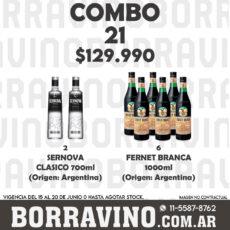 COMBO 21  BRANCA 1000ML (6) + SERNOVA CLASICO (2)