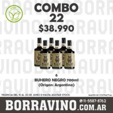 COMBO 22  BUHERO NEGRO 700ML (6)