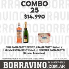 COMBO 25  RAMAZZOTTI (1) + MUM EXT.BRUT (1) + NECESER RAM. (1)