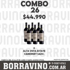 COMBO 26 VINOS  ALTA VISTA ESTATE CAB SAUV (6)