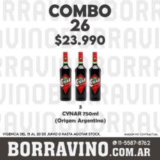 COMBO 26  CYNAR 750ML (3)