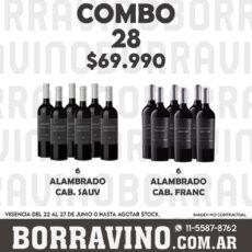 COMBO 28 VINOS  ALAMBRADO: CAB FRANC (6) + CAB SAUV (6)