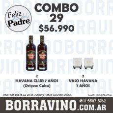 COMBO 29  HAVANA 7 AÑOS (2) + VASOS HAVANA 7 (2)