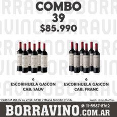 COMBO 39 VINOS  ESCORIHUELA GASCON: CAB SAUV (6) + CAB FRANC (6)