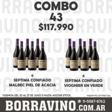 COMBO 43 VINOS  CONFIADO: MALBEC PIEL DE ACACIA(6) + VIOGNIER EN VERDE(6)