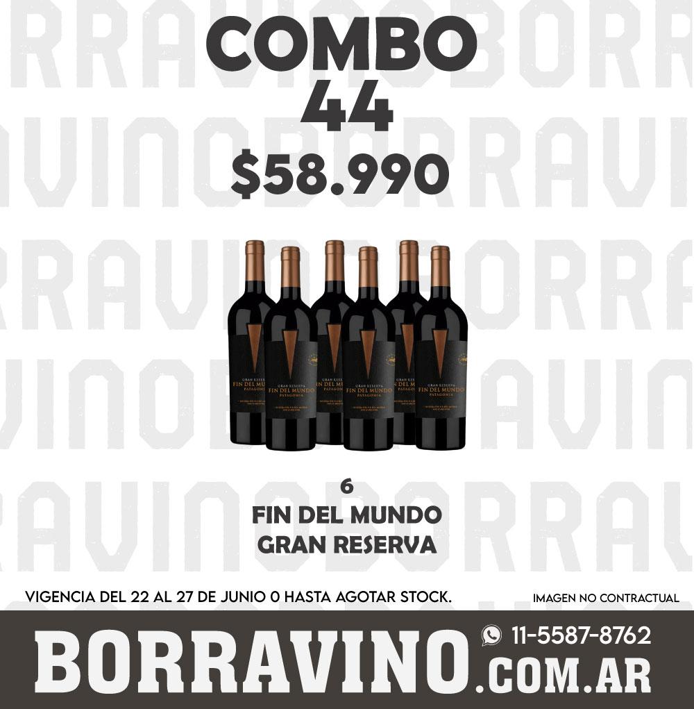COMBO 44 VINOS FIN DEL MUNDO GRAN RESERVA (6)