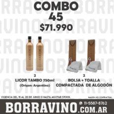 COMBO 45  TAMBO (2) + BOLSA (2) + TOALLA COMPACTADA (2)