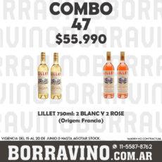 COMBO 47  LILLET: ROSE (2) + BLANC (2)