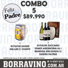 COMBO 05 VINOS  ESTUCHE: KAISER KELLER CHOPP (1) + ZUCC. SOMOS ARG. (1)