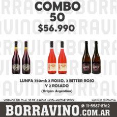 COMBO 50  LUNFA: BITTER ROJO (2) + ROSSO (2) + ROSADO (2)