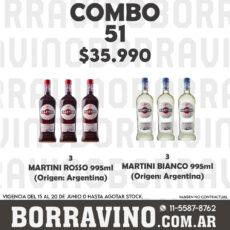 COMBO 51  MARTINI: ROSSO (3) + BIANCO (3)