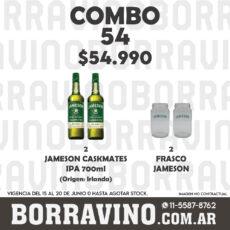 COMBO 54  JAMESON CASKMATES IPA 700ML (2) + FRASCOS (2)