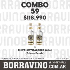 COMBO 59  CHIVAS CRYSTALGOLD 700ML (2)