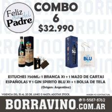 COMBO 06  ESTUCHES: BRANC. X1(1)+CARTAS(1)+GIN BLU X1(1)+BOLSA TELA(1)