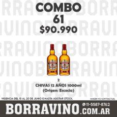 COMBO 61  CHIVAS 12 AÑOS 1000ML (2)