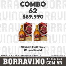 COMBO 62  CHIVAS 13 AÑOS 700ML (2)