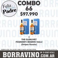 COMBO 66  THE GLENLIVET FOUNDER´S RESERVE 700ML (2)