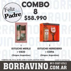 COMBO 08  MERLE C/ BOTAN. Y VASO (1) + HEREDERO C/ COPA (1)