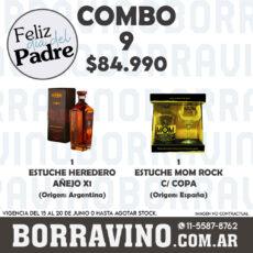 COMBO 09  ESTUCHES: HERED. AÑEJO X1 (1) + MOM ROCK C/ COPA (1)