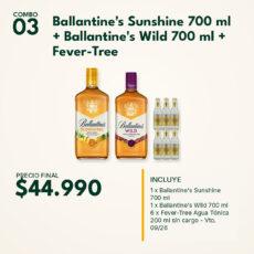 COMBO 03 — Ballantine's Sunshine 700 ml + Ballantine's Wild 700 ml + Fever-Tree