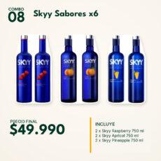 COMBO 08  SKYY: RASPBERRY (2) + APRICOT (2) + PINEAPPLE (2)