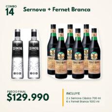 COMBO 14  BRANCA 1000ML (6) + SERNOVA CLASICO (2)
