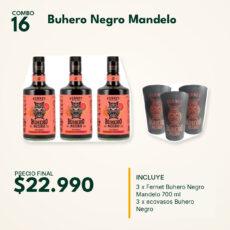 COMBO 16  BUHERO MANDELO 700ML (3) + ECOVASOS (3)