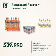 COMBO 18  RAMAZZOTTI (6) + ECOVASOS (6) + FEVER TREE 200ML S/CARGO (6)