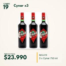 COMBO 19  CYNAR 750ML (3)