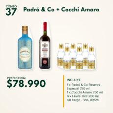 COMBO 37  PADRO RVA ESP. (1) + COCCHI AMARO (1) + FEVER TREE 200ML S/CARGO (6)