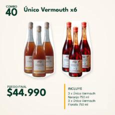 COMBO 40  ÚNICO VERMOUTH: NARANJO (3) + FLORALIS (3)