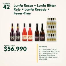 COMBO 42 — Lunfa Rosso + Lunfa Bitter Rojo + Lunfa Rosado + Fever-Tree