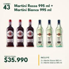 COMBO 43  MARTINI: ROSSO (3) + BIANCO (3)