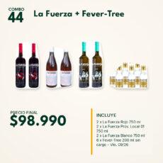 COMBO 44  LA FUERZA: ROJO (2) + BCO (2) + PROY. 01 (2) + FEVER TREE 200ML (6)