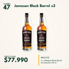 COMBO 47  JAMESON BLACK BARREL S/ ESTUCHE (2)