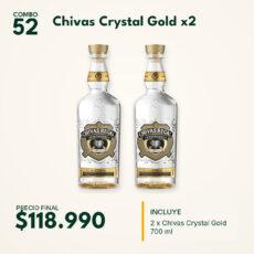 COMBO 52  CHIVAS CRYSTALGOLD 700ML (2)