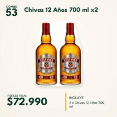 COMBO 53  CHIVAS 12 AÑOS 700ML (2)