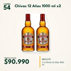 COMBO 54  CHIVAS 12 AÑOS 1000ML (2)