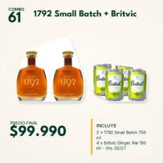COMBO 61  1792 SMALL BATCH (2) + BRITVIC GINGER LATA 150ML (4)