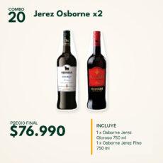 COMBO 20 VINOS  JEREZ OSBORNE: OLOROSO (1) + FINO (1)