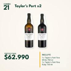 COMBO 21 VINOS  TAYLOR´S PORT FINE: RUBY (1) + WHITE (1)