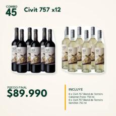 COMBO 45 VINOS  CIVIT 757: CAB FRANC (6) + SEMILLON (6)