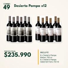 COMBO 49 VINOS  DESIERTO PAMPA: MALBEC (6) +  CAB FRANC (6)