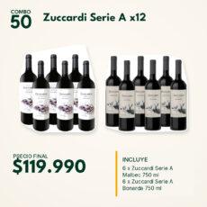 COMBO 50 VINOS  ZUCCARDI SERIE A: BONARDA (6) + MALBEC (6)