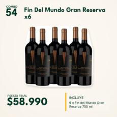 COMBO 54 VINOS  FIN DEL MUNDO GRAN RESERVA (6)