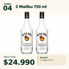COMBO DESTILADOS 04 — 2 × Malibu 750 ml