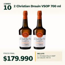 COMBO DESTILADOS 10 — 2 × Christian Drouin VSOP con estuche 700 ml