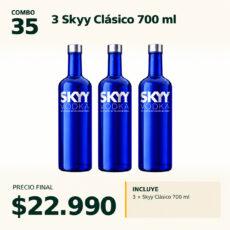 COMBO DESTILADOS 35 — 3 × Skyy Clásico 700 ml