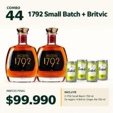 COMBO DESTILADOS 44 — 2 × 1792 Small Batch 750 ml + Regalo: 4 × Britvic Ginger Ale 150 ml